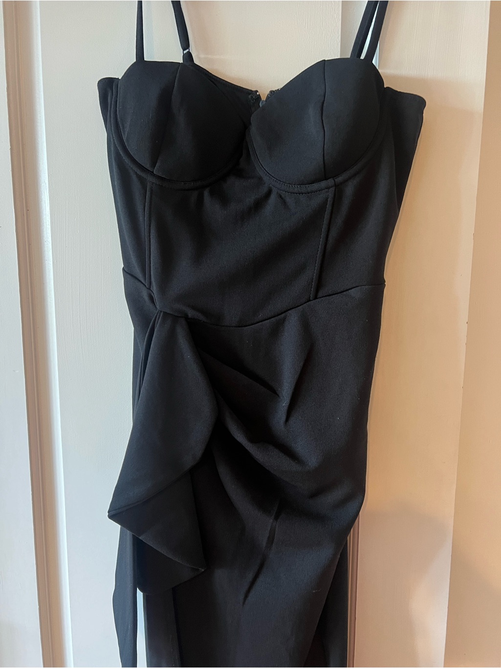 Windsor Black Bustier Evening Gown
